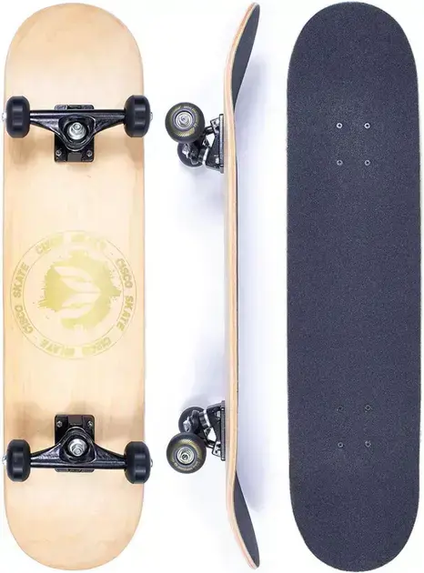 6. Skate Maple Profissional Montado Cisco Skate Logo Gold 7.75 - Cisco Skate